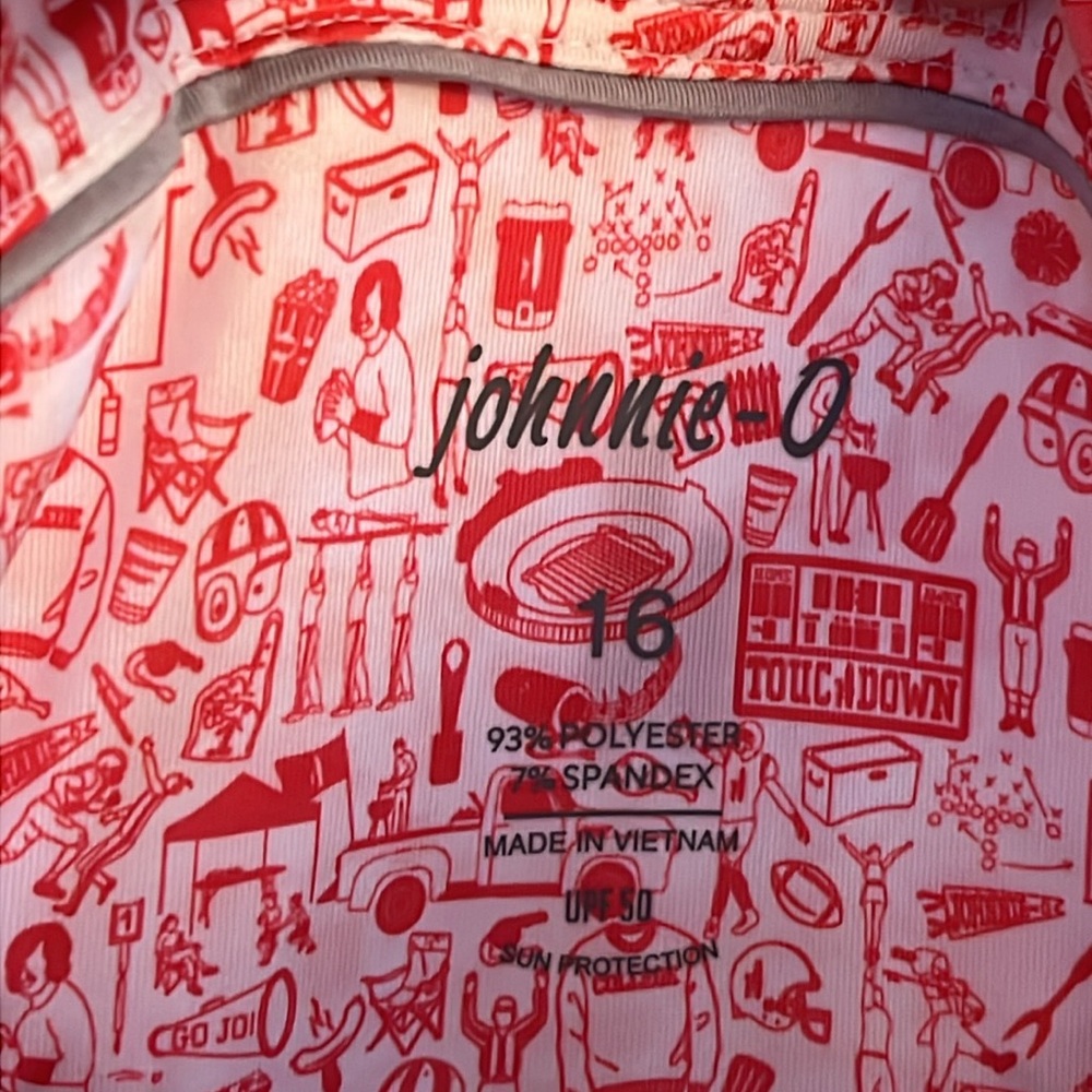 Johnnie-O Nebraska Tailgater 2.0 Jr. Printed Jersey Performance Polo Size 16 Boy - Picture 4 of 16